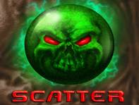 Скаттер символ - зеленый череп